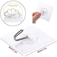 thumbnail image 2 of 20PCS Transparent Adhesive Hooks, Kitchen Wall Hook with Stainless Hooks Utility Bath Towel Ceiling Hooks, 2 of 5