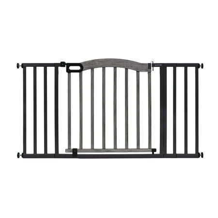 Summer Decorative Wood & Metal Gate (Taupe/Gray)