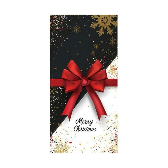 Cheapark 35x71 Inches Christmas Door Cover Curtain - Vibrant Holiday Door Wall Decoration, Wrinkle-Resistant Fabric for Indoor Outdoor Party Festive Ambiance