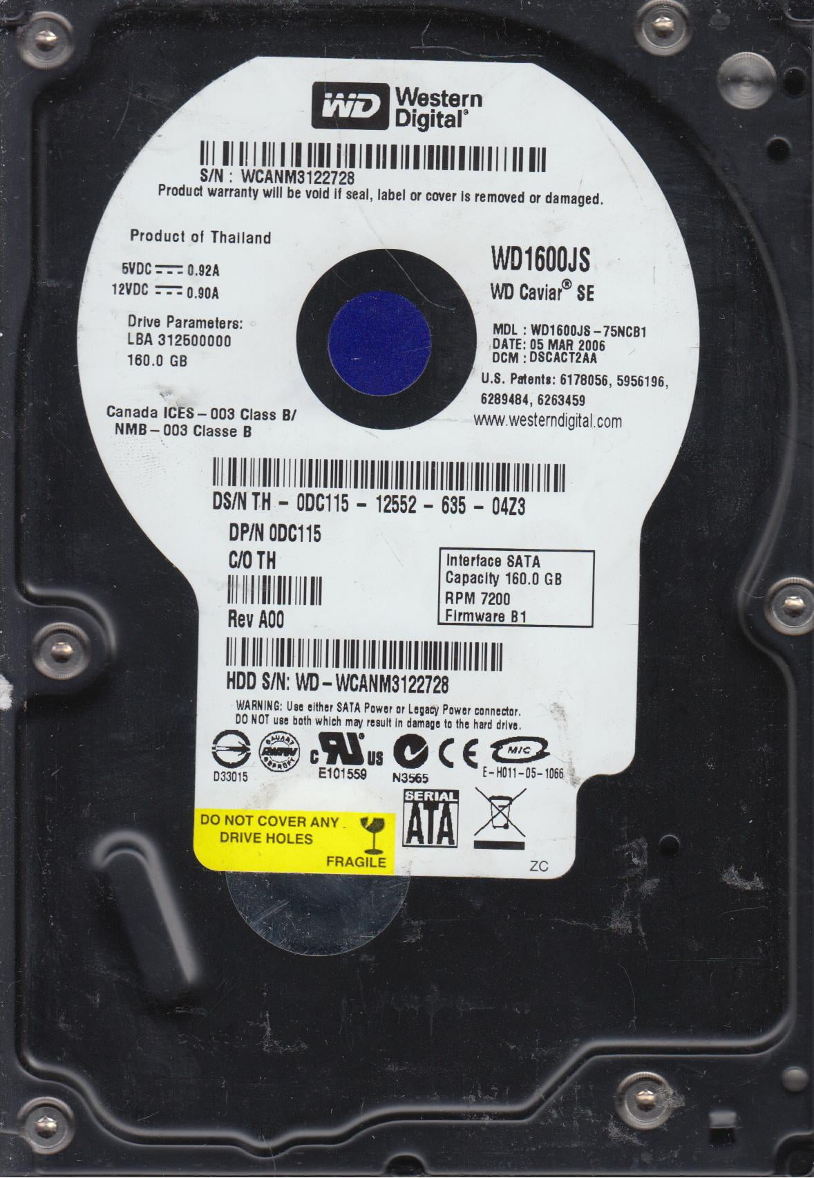 WD Blue 1TB PC HDD - 7200 RPM SATA 6 Gb/s 64MB Cache 3.5
