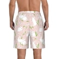 thumbnail image 3 of Kdxio Cute Rabbit Pattern Mens Casual Shorts - Drawstring Summer Beach Sports Shorts for Men, 3 of 9