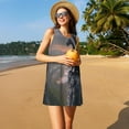 thumbnail image 3 of KLL Black Dragon Cliff Dawn Pattern Womens Summer Dresses 2025,Loose Round Neck Sleeveless Sundresses Tank Dresses with Pockets, 3 of 7