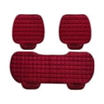 thumbnail image 2 of 3PCS Set Car Seat Cushion for Front and Back Seat, 3D Soft Linen Breathable Auto Seat Cover, Comfort Non-Slip Rubber Bottom, Car Seat Protector Pad Universal for Office Chair, Home (Red/3PCS), 2 of 2