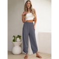thumbnail image 2 of Pantalones capri ANRABESS Palazzo Summer de pierna ancha para mujer, 2 of 6