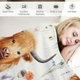 thumbnail image 3 of RUIYC Highland Gifts - Cute Throw Blanket for Girls &amp; Boys - White Soft Fuzzy Plush Blankets for Couch, Sofa, 3 of 6