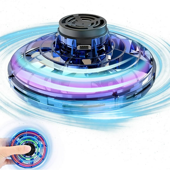 Mini Drones for Kids, LED Fidget Spinner, Cool Kids Light Up Toys for Christmas Birthday Gifts, Flying Orb Ball Hand Controlled - UFO Magic Ball Toy for Adult and Kids