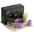 thumbnail image 6 of Eurhowing 7-Piece Japanese Matcha Tea Set, Matcha Whisk Set with Bamboo Whisk, Chawan Bowl, Scoop & Sifter, Complete Ceremony Kit, Gift, Purple, 6 of 7