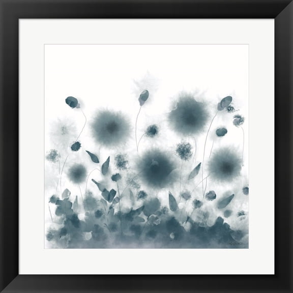 Great Art Now Soft Blue Botanical Spread by Angela Bawden, Framed Wall Art, 19.5W x 19.5H