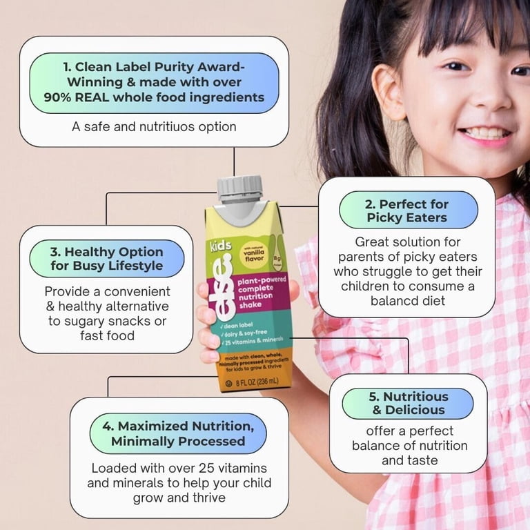 Else Nutrition Kids Nutritional Shake, Vanilla 4pk - Walmart.com