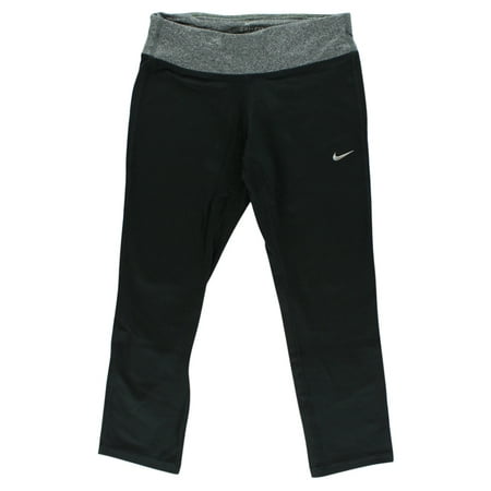 Nike Women's Epic Run Cropped Running Tights Black XS, Color: Black/Grey