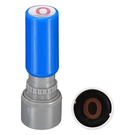 Uxcell Letter Stamps Self Inking Character O Plastic Small Alphabet Stamps Initial Stamp Mini Stamper Set Blue Shell