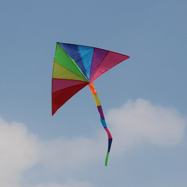Cometa Para Niños YFAFENGS Cometa Delta Para Niños Y Adultos Fácil De Volar, Cometa De Playa Para Principiantes Para Juegos Al Aire Libre Con Línea Y Mango Cometa Niños