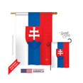 thumbnail image 1 of Slovakia 2-Sided Vertical Impression House Flag - 28 x 40 in., 1 of 1