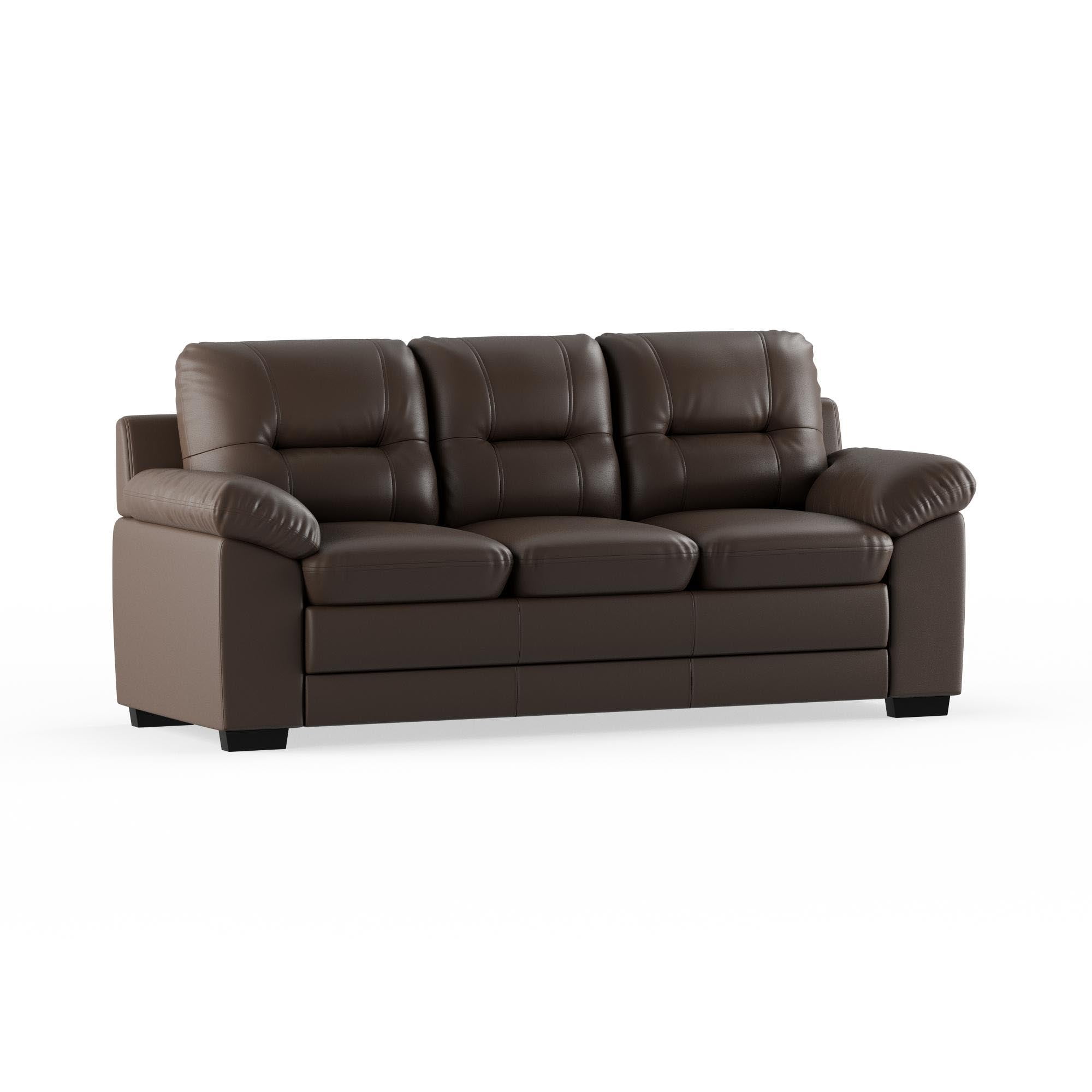 Truman Contemporary Leatherette Sofa, Multiple Colors