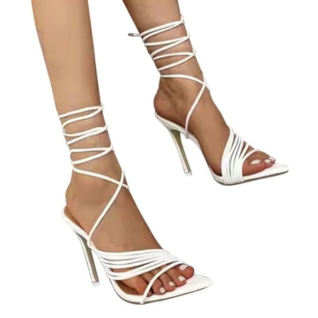 

Fashion Women‘s Breathable Lace Up Shoes High Heels Casual Sandals Note Please Buy One Or Two Sizes Larger