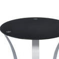 thumbnail image 4 of ACME Geiger Round Glass Top End Table in Black and Rose Gold, 4 of 5