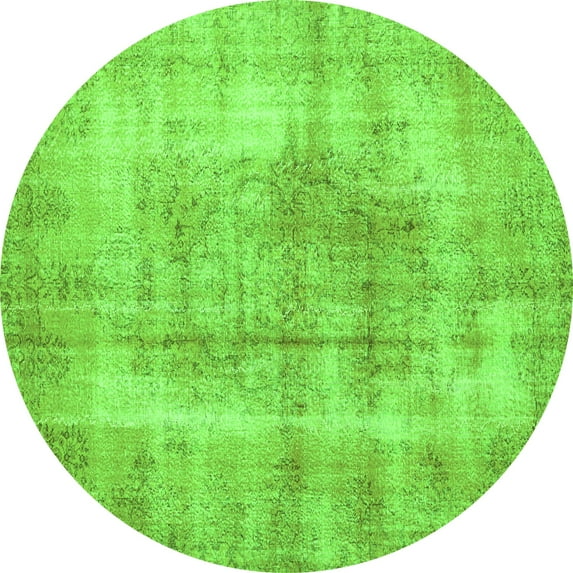 Ahgly Company Indoor Round Persian Green Traditional Area Rugs, 7' Round