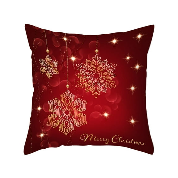 Vikakiooze Christmas Cushion Cover Christmas Office Home Flannel Pillowcase Christmas Decorations