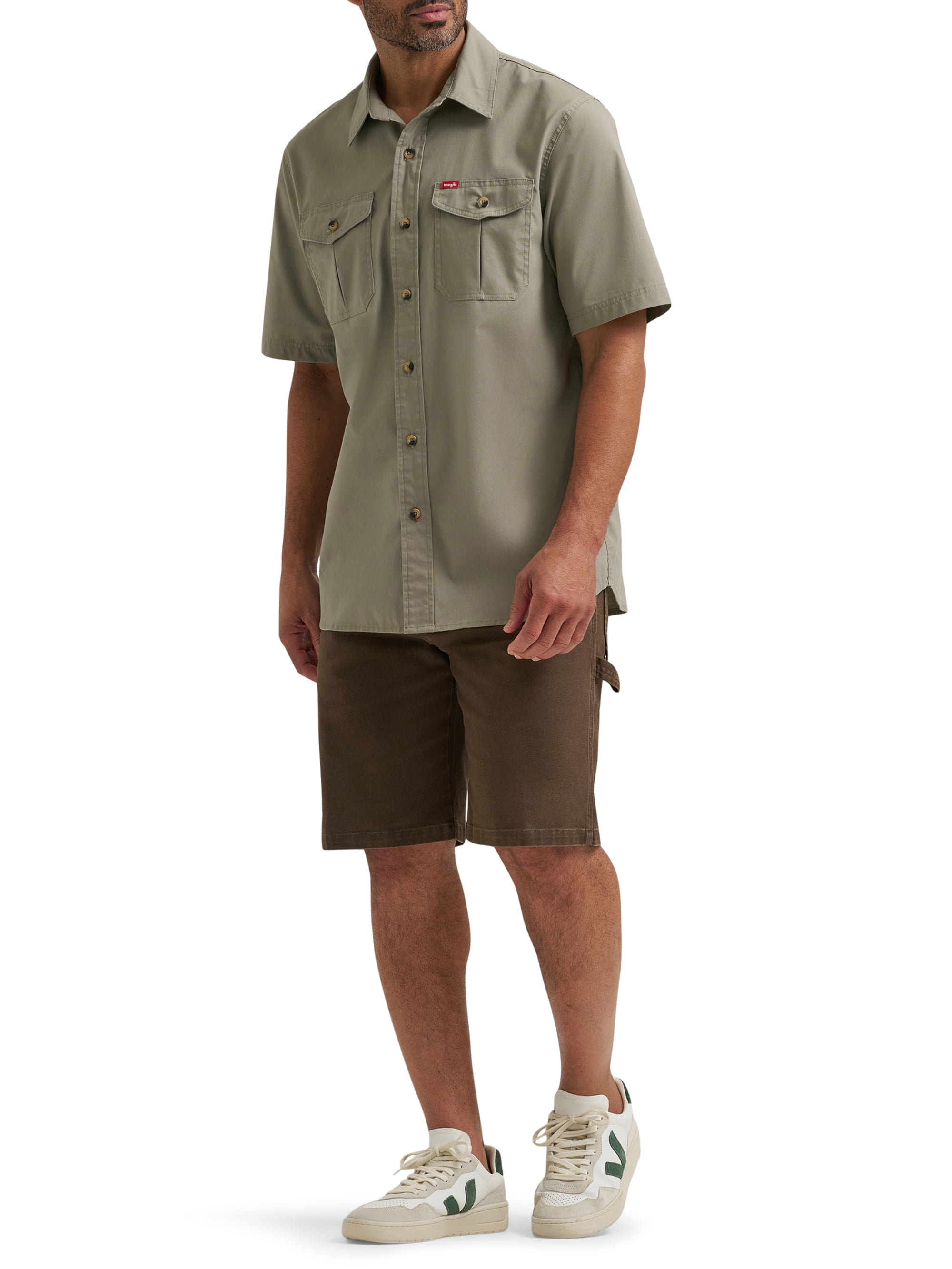 Wrangler® Men's Relaxed Stretch Short Sleeve Shirt, Sizes S-5XL