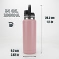 thumbnail image 5 of Ozizo Thermos for Water, 1 Liter Insulated Stainless Steel Bottle with Flip Top Lid, Leakproof Double Wall, Wide Mouth Design, 5 of 8