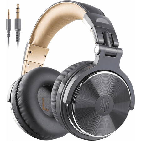 OneOdio Wired Over-Ear Headphones Studio Monitoring and Mixing DJ Stereo Headphones for Computer Recording Podcast Keyboard Guitar Laptop, khaki gray