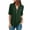 Green, variant on Staron Summer Tops for Women Blouse V Neck Zip 3/4 Sleeve Casual Basic Comfy Loose Chiffon Tunic Blouse, Hot Pink S