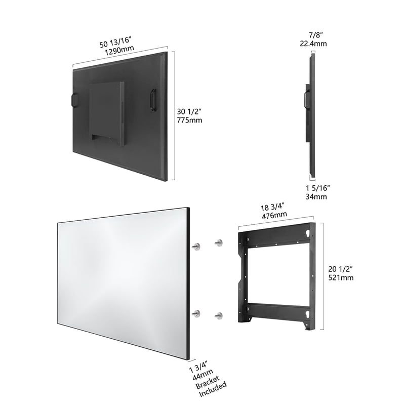 Soulaca 55 inches New Waterproof IPX6 Large Screen Mirror TV for Bathroom SPA ATSC DTV Tuner WiFi Bluetooth Indoor Advertising Monitor Hotel accessories and compatibility