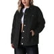 thumbnail image 1 of Chaqueta de mezclilla de manga larga y gran tamaño para mujer INSPIRE CHIC con botones y bolsillos en negro, 1 of 5