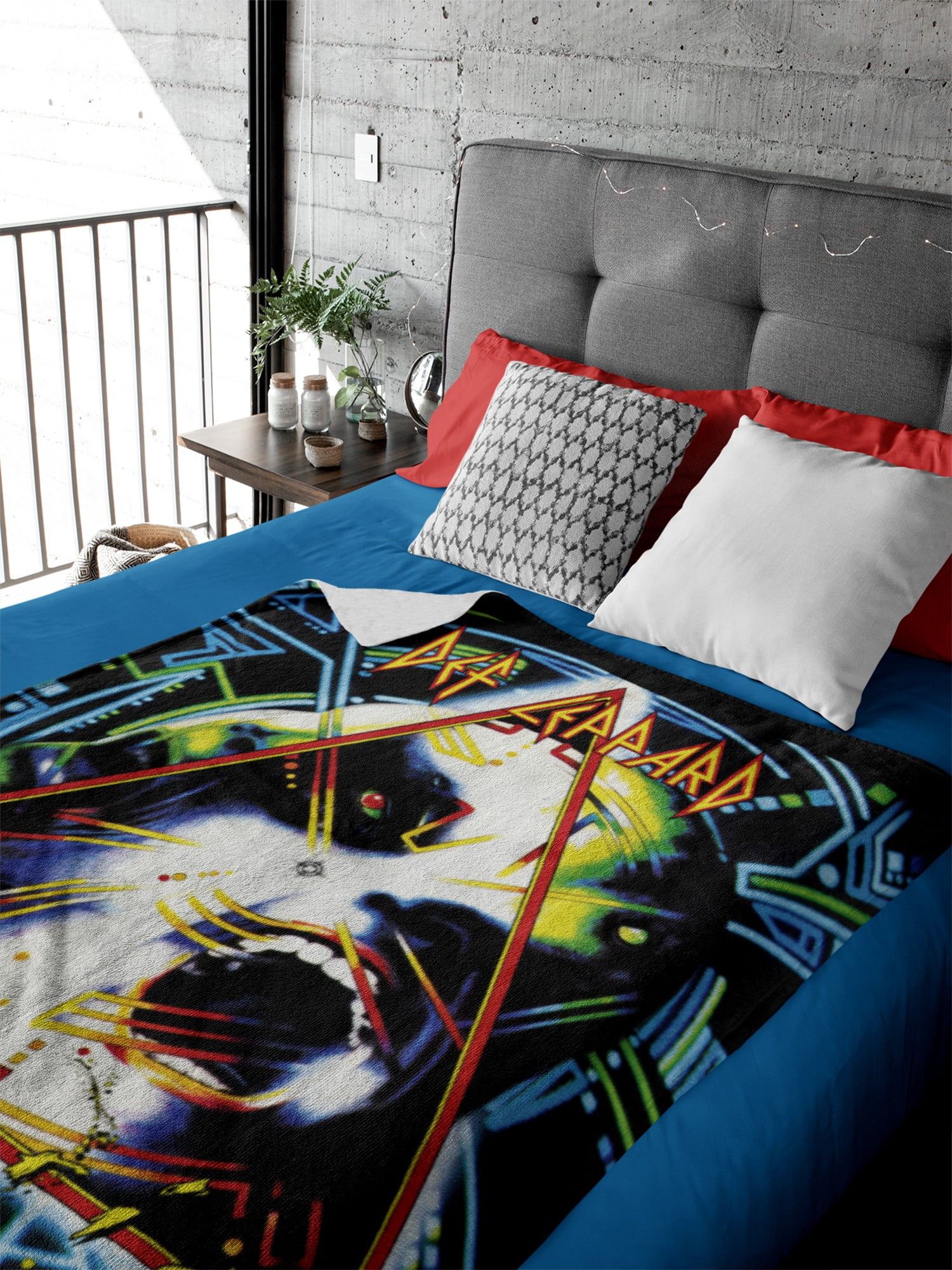 Def Leppard Blanket Hysteria Album Cover Music Band Fleece Throw