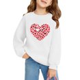 thumbnail image 3 of GA WEIHUA Reduced,Valentines Day Sweatshirt Girls Love Heart Shirts Valentine Pullover Long Sleeve Tops 2025 Child Spring Clothes(White,2 Years), 3 of 3