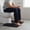 Black, variant on Konghyp Soft Foam Bath Mat U Shape Toilet Mats, Non-Slip Absorbent Carpet, Machine Washable Bathroom Rug, Comfortable Shower Mat, Modern Velvet Fleece Design