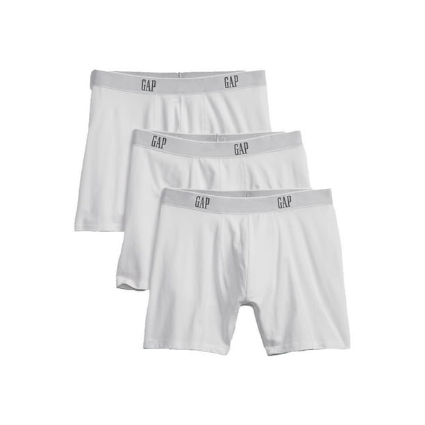 Pack de 3 Bóxers Cortos GAP para Hombre, Talla Mediana, Blanco Óptico