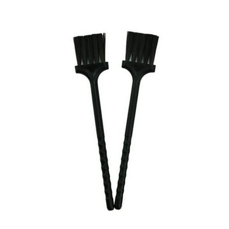 

2Pcs Multifunctional Kitchen Brush Razor Cleaning Brush Keyboard Dust Black Nylon Plastic Small Brush for Grinder