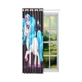 thumbnail image 2 of MKHERT Unicorn Blackout Window Curtain Drapes Bedroom Living Room Kitchen Curtains 52x84 inch, 2 of 3