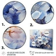 thumbnail image 3 of Designart "Blue Bonnets love expression I" Floral Metal Wall Decor Set, 3 of 5