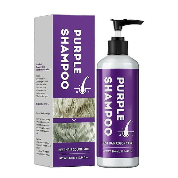 Purple Toning Shampoo, Purple Shampoo for Cleaning and Colour Protection for Coloured Hair, 300ml Anti Yellow Tint Shampoo