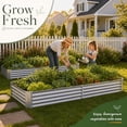 thumbnail image 3 of KINIMOX 2PCs Raised Garden Beds, 6x3x1ft Heavy Duty Thick Galvanized Metal Rectangle Planter Box for Vegetables, Flowers, Herbs, 3 of 8