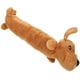 thumbnail image 4 of Juguetes de peluche para mascotas, juguetes para masticar perros, cachorros, gatos, morder, sonido, juguetes chirriantes, diseño de perro salchicha de dibujos animados (amarillo), 4 of 6