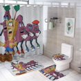 thumbnail image 1 of Las pasas de California-theme 4-Piece Shower Curtain Set with Rugs, Waterproof Bathroom Decor Set Includes Bath Mat, U-Shaped Rug, Toilet Lid Cover and Curtain with Hooks, 1 of 6
