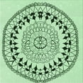 thumbnail image 1 of Ahgly Company Machine Washable Indoor Square Transitional Mint Green Area Rugs, 6' Square, 1 of 7