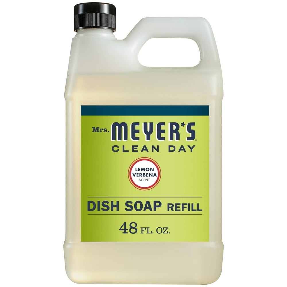 Mrs. Meyer's Clean Day Liquid Dish Soap Refill, Lemon Verbena Scent, 48