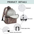 thumbnail image 4 of Paisley and Floral Purple Pattern Cute School Backpack Bag for School with Padded Back and Adjustable Shoulder Straps 15.25"x11.5"x5.25", 4 of 5