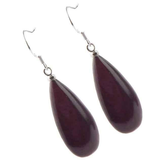 Pendientes de Gota de Gancho de Oreja Púrpura Perla Grande Vintage para Mujer Yuyangstore Pendientes de la perla de Shell