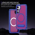 thumbnail image 4 of Decase Magnetic case for Samsung Galaxy S23 FE Case,Built-in Kickstand,Compatible with Mag-Safe, Dual-Layer Protection Military Grade Protective Phone Case for Samsung Galaxy S23 FE,Blue+Rose, 4 of 6