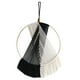 thumbnail image 4 of Tapiz de pared de macramé con borlas bohemias, tejido a mano, decoración de arte de pared bohemio Negro, 4 of 9