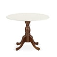 thumbnail image 2 of East West Furniture Modern Dining Table with Drop Leaves - Linen White Table Top and Mahogany Pedestal Leg Finish, 2 of 2