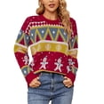 thumbnail image 1 of Suéter navideño, suéter navideño de punto para mujer Suéter navideño para mujer Suéter navideño de punto Artesanía superior, 1 of 6