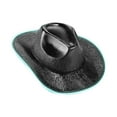 thumbnail image 4 of Sombrero de vaquero con luz LED, gorra de discoteca de ala ancha, accesorios para fotos de disfraces, sombrero de vaquero iluminado, Negro, 4 of 9