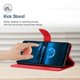 thumbnail image 3 of For Oppo A5 Pro 5G Case Skin Touch Lines Imprinted PU Leather Flip Phone Cover - Green, 3 of 5