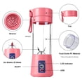 thumbnail image 4 of LDNIO Portable Blender, Mini Personal Smoothie Blender Cordless, USB Rechargeable, Powerful 6 Blades - Travel Blender Cup for Juices, Shakes, and Baby Food, 380ml (Pink), 4 of 9